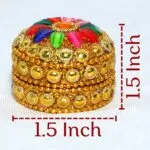 multicolor fancy kumkum box sindoor storage organizer refillable pack of 2