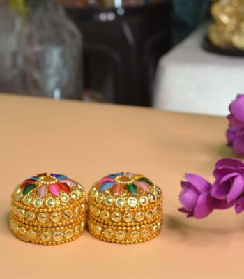 multicolor fancy kumkum box sindoor storage organizer refillable pack of 2