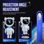 astronaut galaxy projector night light with speaker – 360° rotating